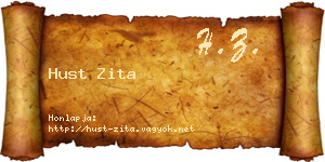 Hust Zita névjegykártya