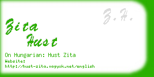 zita hust business card
